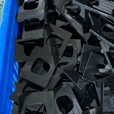 Cutting acetate glasses material Cutting acetate glasses material